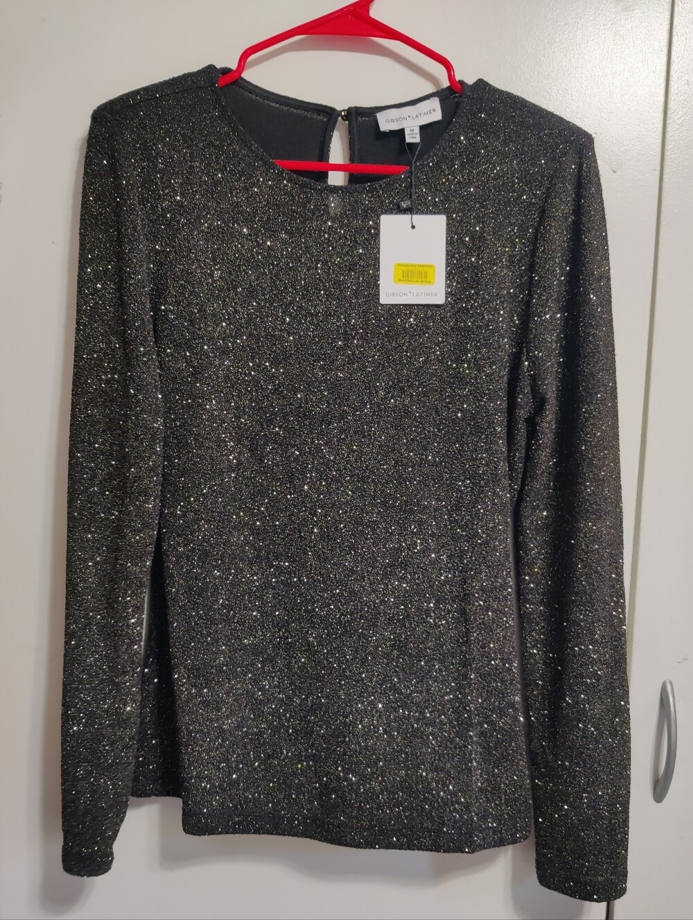 Gibson Latimer Sparkle Long-Sleeve Top